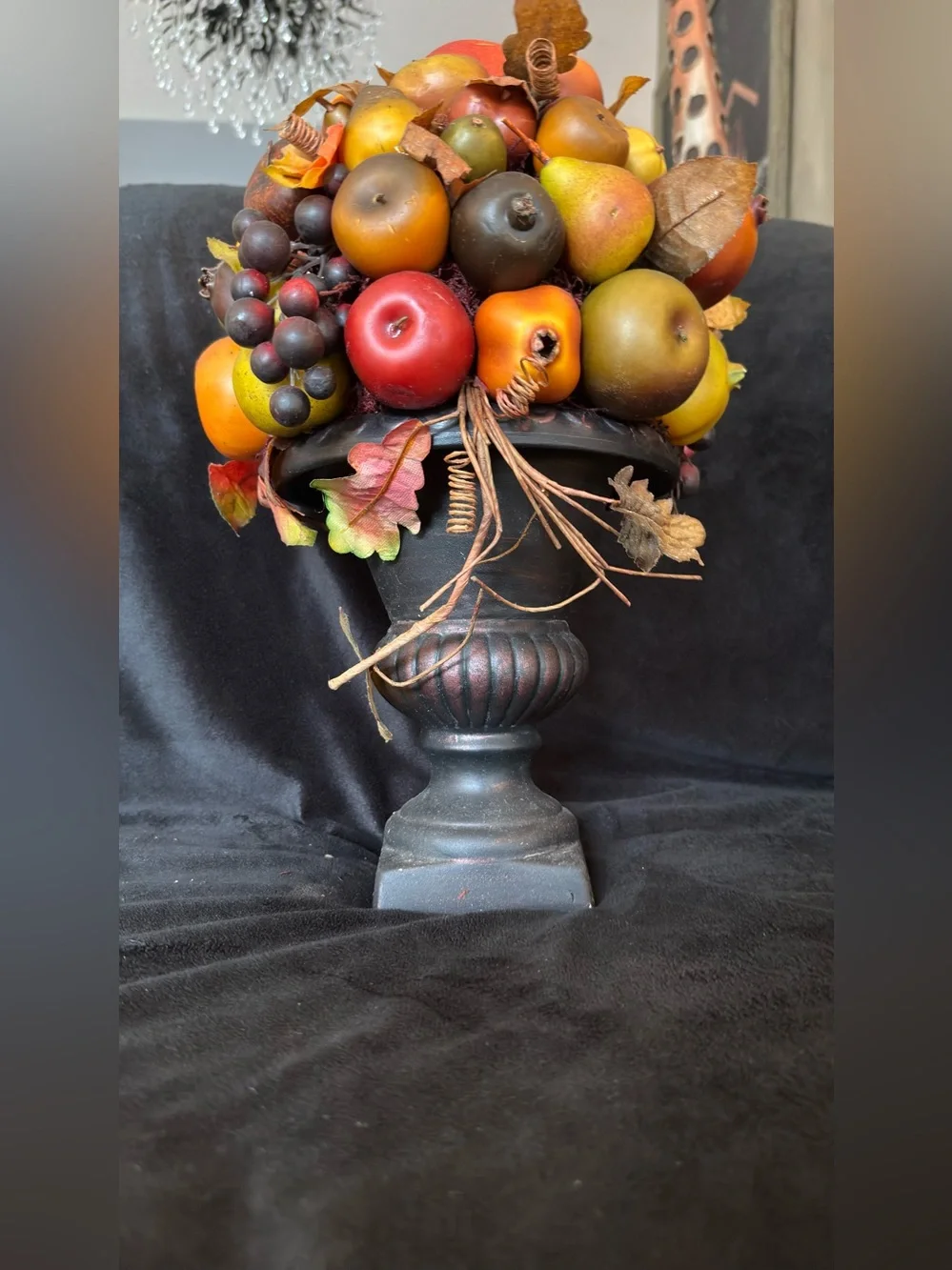 Decorative Faux Fruit Topiary Pair - Multicolor